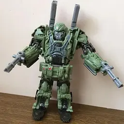 Іграшка робот-трансформер Hound Transformers автобот військовий робот для дітей висота 17 см - мініатюра 9