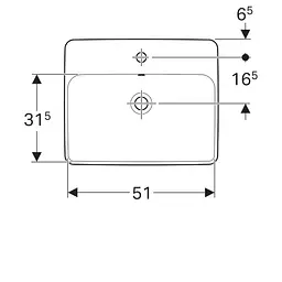 Умивальник Geberit Variform 55x45 Білий 500.741.01.2 - мініатюра 4