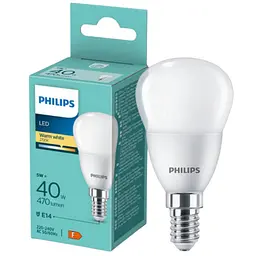 Лампа Philips LED 40W P45 E14 WW FR ND 1PF/6 DISC (929003546503)