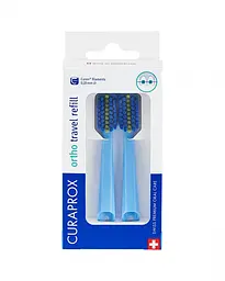 Змінні насадки до дорожнього набору для брекетів Curaprox Ortho Travel Travel Refill блакитні 2 шт. - мініатюра 2