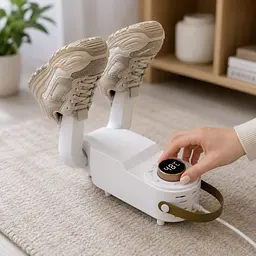 Електрична ультрафіолетова сушарка для взуття з таймером Shoe Dryer / Електросушарка для взуття 4 режимами сушіння Біла 220В - мініатюра 2