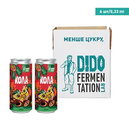 Упаковка безалкогольного напою  Крафтова Кола DIDO, 330 мл х 6 шт.
