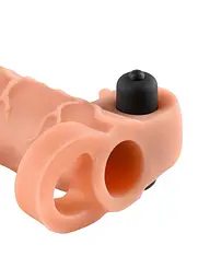 Насадка на пеніс Pipedream Fantasy X-tensions Vibrating Real Feel 1 inch 14 см тілесний - мініатюра 3