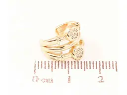 Сережки Xuping моно-кафа позолота 18K "Візерунок з кристалами" 290826 - мініатюра 2