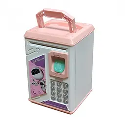 Дитяча скарбничка-сейф із кодовим замком рожева Money Box - мініатюра 2