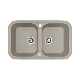 Кухонна мийка Adamant TWINS avena 765x470x190 мм, 2 повнорозмірні чаші 76,5 см