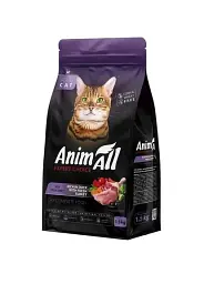 Сухий корм для котів AnimAll (ЕнімАлл) зі свіжою індичкою та качкою, 1,5 кг