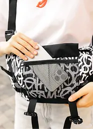 Велика жіноча поясна сумка бананка Sambag DynamicDart принт "Graphity" 38 × 21 × 7 см (80411715) - мініатюра 4