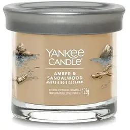 Свічка Yankee Candle Small Amber & Sandalwood Бурштин і сандалове дерево 122 г (1744756E) - мініатюра 2