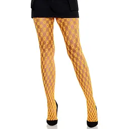 Колготки Leg Avenue Eyelet Net Tights Neon Orange One Size
