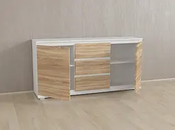 Комод Forte Mikkel Ш 1502/В 759/Г 390 Білий-Дуб сонома - мініатюра 2