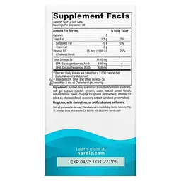 Риб'ячий жир з вітаміном Д3 Nordic Naturals Ultimate Omega 2X 60 гел міні капс лимон - мініатюра 3
