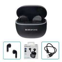 Навушники бездротові TWS BOROFONE FQ11 Black, bluetooth 5.4