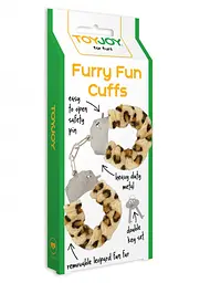 Наручники Toy Joy Furry Fun Cuffs 28 см леопардовий - мініатюра 5