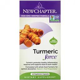 Куркумін New Chapter Turmeric Force 60 вегетаріанських капсул - мініатюра 2
