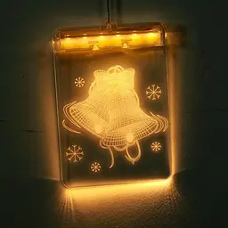 Гірлянда LED Star штора 3D світлодіодна Happy new year - мініатюра 5