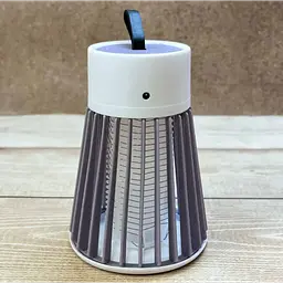 Знищувач комах Electronic Shock Mosquito Killing Lamp, від USB, 5 Вт, 110-220 В, синьо-фіолетове світло, Сірий