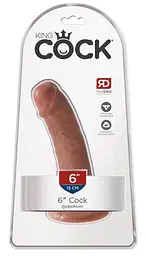 Фалоімітатор King Cock 6", 17 см (коричневий) - мініатюра 2