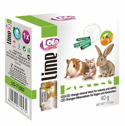 Мінеральний камінь для гризунів Lolo Pets апельсин 40 г LO-71057