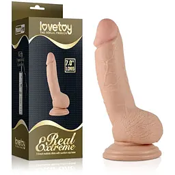 Фалоімітатор LoveToy 7" Real Extreme 18 см тілесний