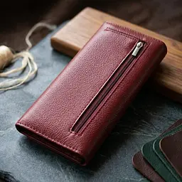Оригінальний жіночий гаманець з натуральної шкіри ST Leather 22522 бордовий - мініатюра 4