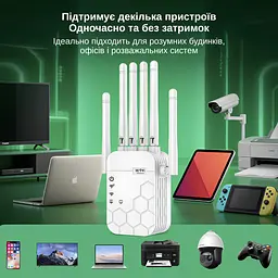 Ретранслятор-маршрутизатор XON ReLink X1200R9 1200Мбіт/с 5/2.4 ГГц Білий (BNRWSW021612W 4234) - мініатюра 5
