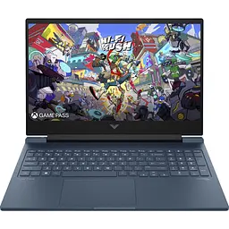 Ноутбук HP Victus 16-s1019ua 16.1" FHD IPS,300n/Ryz7 8845HS (5.1)/32Gb/SSD512Gb/RTX 4050,6GB/Підсв/DOS/Синій (B83BNEA)