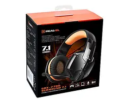 Гарнітура REAL-EL GDX-7700 Чорний/Помаранчевий - мініатюра 6