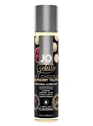 Оральний лубрикант JO System White Chocolate Raspberry Truffle - зі смаком білого шоколаду з малиною, 30 мл