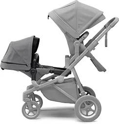 Прогулянкове крісло Thule Sleek Sibling Seat Grey Melange on Black (TH 11000210) - мініатюра 3