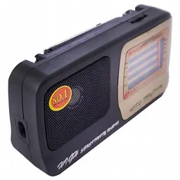 Радіоприймач від мережі та на батарейках радіо чорне FM ФМ Kipo KB 408AC Aux - мініатюра 2