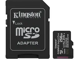 Карта пам'яті Kingston Canvas Select Plus Gen3 microSDXC + SD-Adapter 256 GB (SDCS3/256GB)