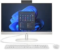 HP Комп'ютер персональний моноблок HP 240-G10 23.8" FHD IPS AG, Intel U7-155U, 16GB, F512GB, UMA, WiFi, кл+м, 3р, Win11P, білий