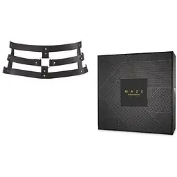 Портупея-пояс Bijoux Indiscrets Maze - Wide Belt and RestRaints Black, екошкіра - мініатюра 2