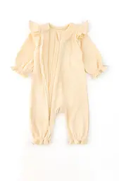 Комбинезон с рюшами и шапочкой-тюрбаном — праздничный комплект для девочки - миниатюра 3