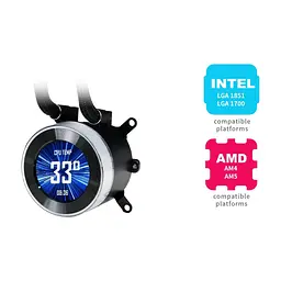 Система рідинного охолодження Lian Li HydroShift II LCD-C 360TL, Black (G89.GHS2LCD36TB.00) - мініатюра 2