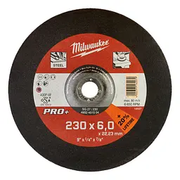 Диск зачищувальний для металу MILWAUKEE, SG 27/230х6 PRO+, діаметр 230мм