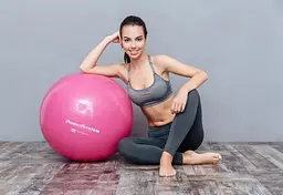 М'яч для фітнесу (фітбол) Power System PS-4012 Ø65 cm PRO Gymball Pink (4012PI-0) - мініатюра 2