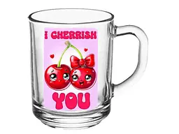 Чашка FARGLASS 250мл GREEN TEA I cherrish you