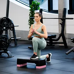 Степ-платформа Gymtek 3-х рівнева чорно-рожева - мініатюра 4