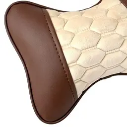 Подушка на підголівник під шию Palermo Premium Бежево-Коричневі 1 шт - мініатюра 2