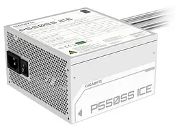 Блок живлення 550 Вт, Gigabyte P550SS, білий, 80+ сріблястий, Active PFC, 12 см, 2xMolex/5xSATA/2x6+2-pin/1x20+4-pin