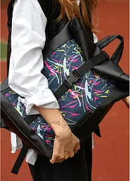 Жіночий рюкзак Sambag ROLLTOP ONE ABSTRACT чорний 41 x 30 x 16 см (24208710) - мініатюра 8