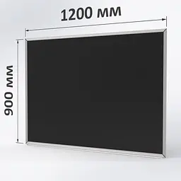 Крейдяна дошка ТСО 1200х900 мм (горизонтальна, графітова, чорна)