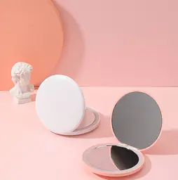 Кишенькове кругле дзеркало для макіяжу з LED підсвічуванням Pocket Mirror USB
