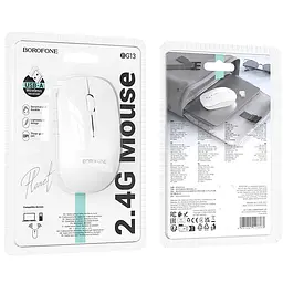 Миша бездротова Borofone BG14 Planet 2.4G White - мініатюра 3