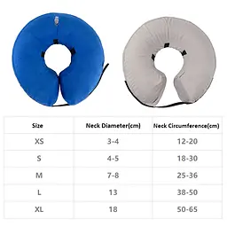 Захисний надувний нашийник для собак Derby Protective Inflatable Dog Cone Collar Blue, XS - мініатюра 4