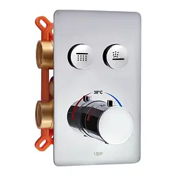 Термостат прихованого монтажу Qtap Votice 6442T105NKC на два споживача, Хром