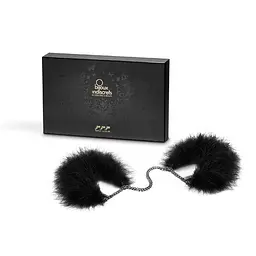 Пухнасті наручники Bijoux Indiscrets Za za zu feahter handcuffs, пір'яні, подарункова упаковка - мініатюра 4