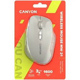 Мишка Canyon MW-21 Wireless Blue LED Cosmic Latte (CNS-CMSW21CL) - мініатюра 6